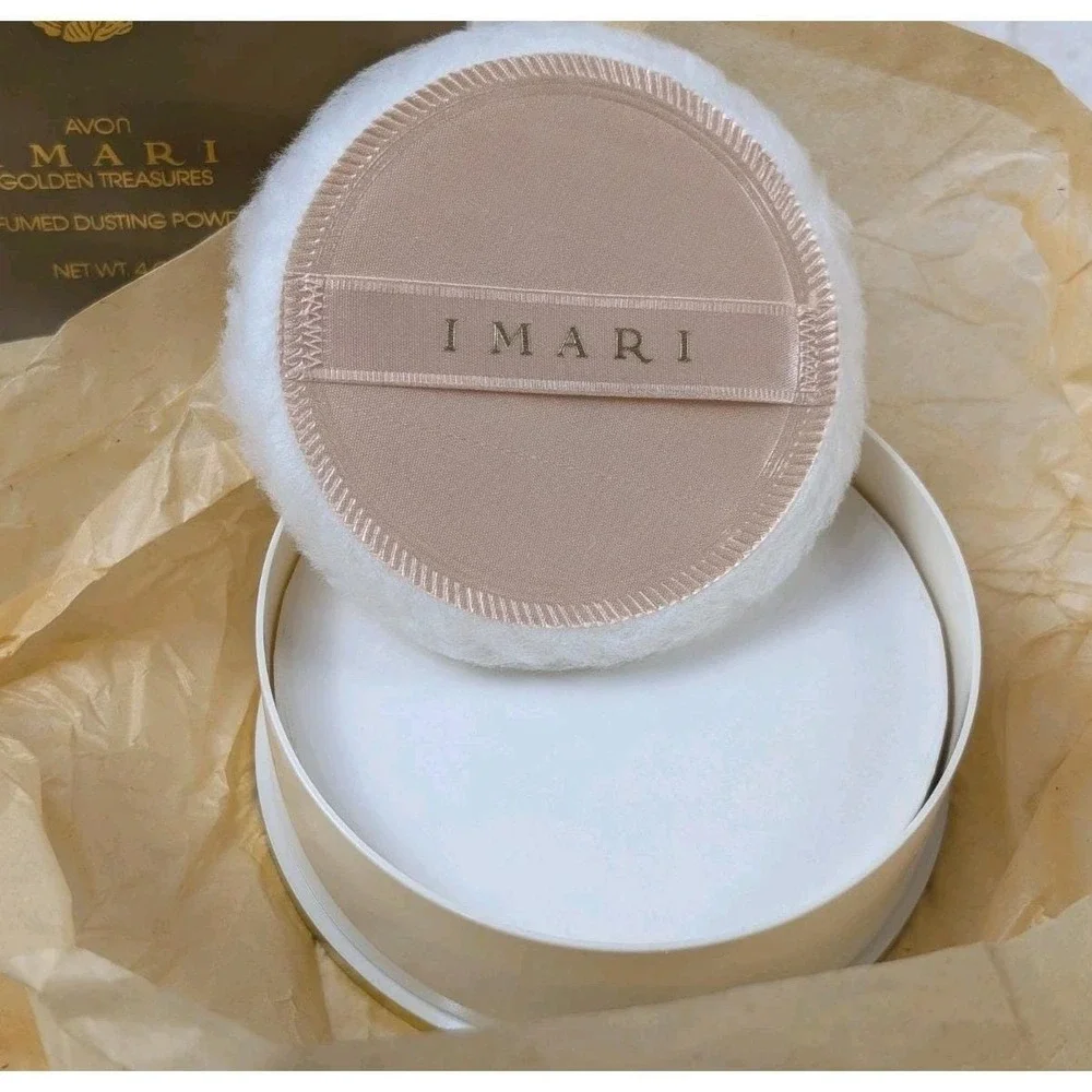 Vintage 1985 Avon Imari Golden Treasures Perfumed Dusting Powder‎ 4 Oz Complete